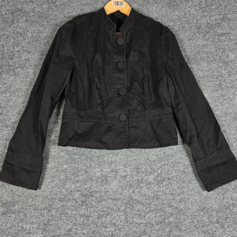 Express Black Cropped Stand-Collar Blazer